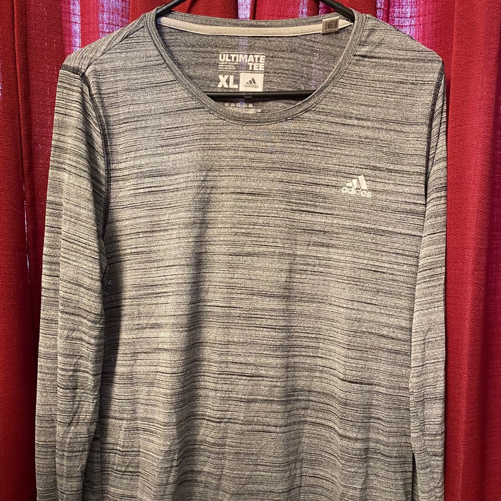 Adidas-Ultimate Tee, Grey, L/S-Ladies XLarge